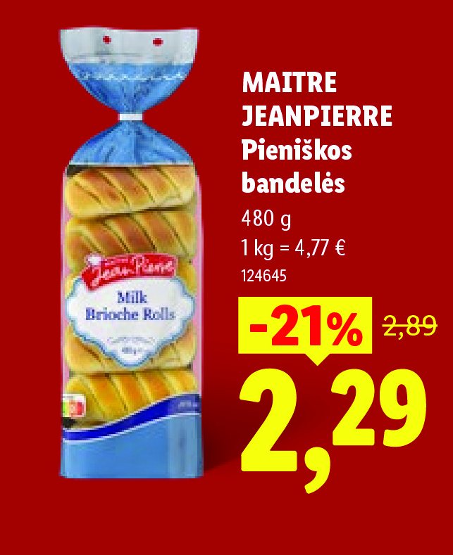 MAITRE JEANPIERRE Pieniškos bandelės, 480 g