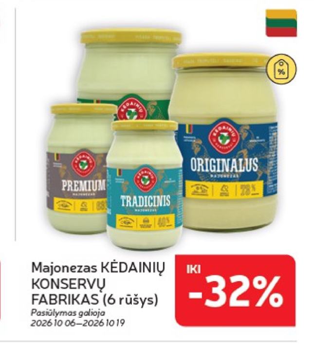 Majonezas KĖDAINIŲ KONSERVŲ FABRIKAS