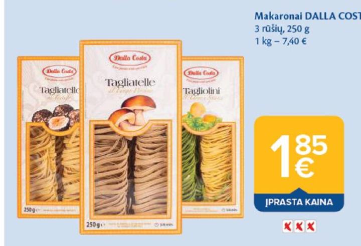 Makaronai DALLA COSTA, 250 g