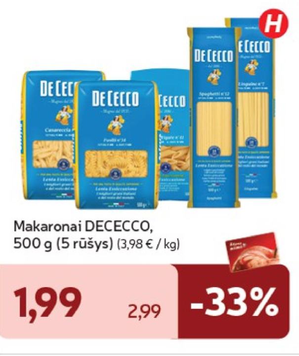 Makaronai DECECCO, 500 g