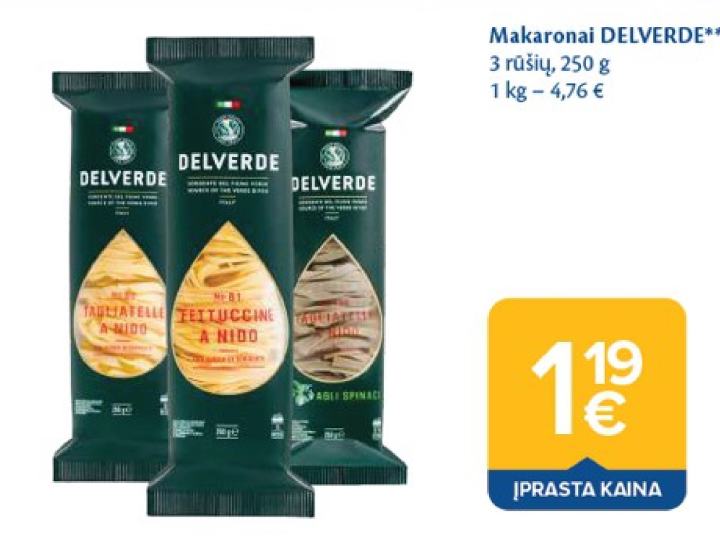 Makaronai DELVERDE, 250 g
