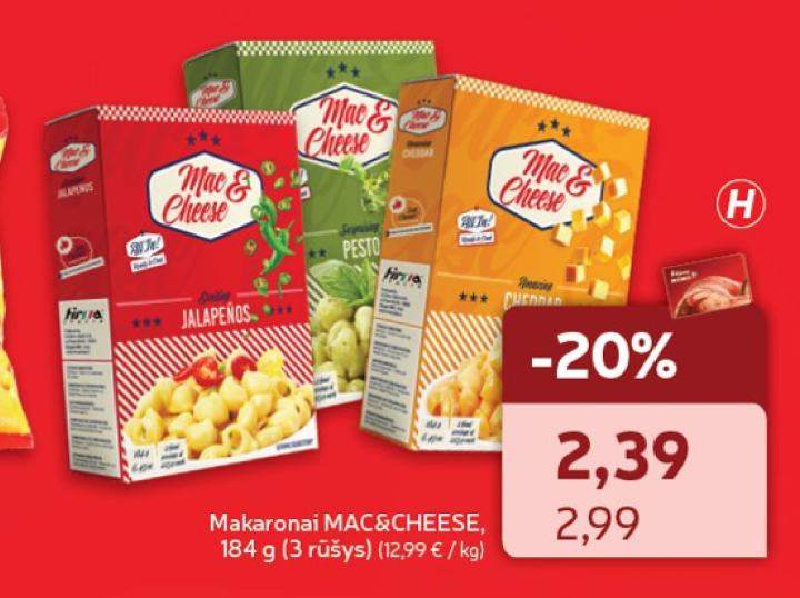 Makaronai MAC&CHEESE, 184 g