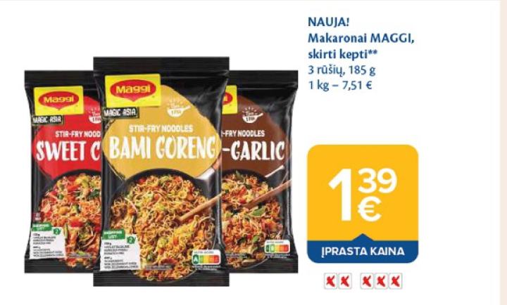 Makaronai MAGGI, skirti kepti, 185 g