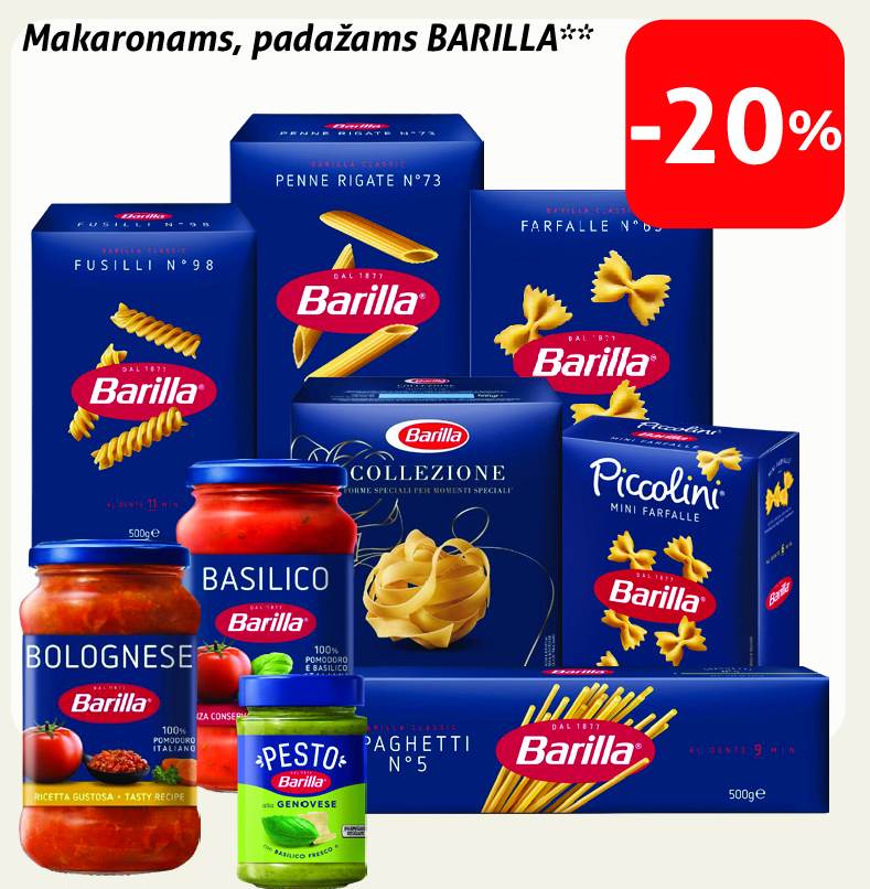 Makaronams, padažams BARILLA