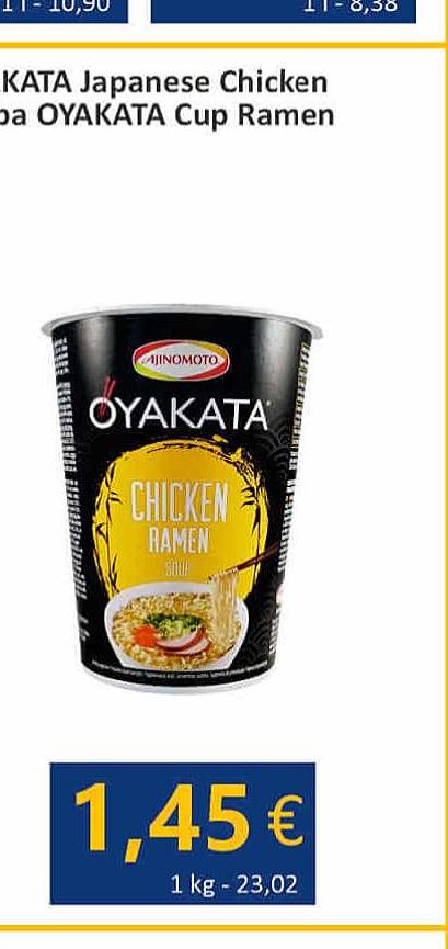 Makaronų sriuba OYAKATA Cup Ramen Chicken, 63 g