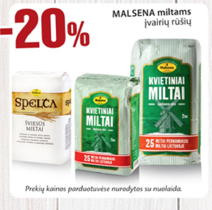 MALSENA miltams įvairių rūšių