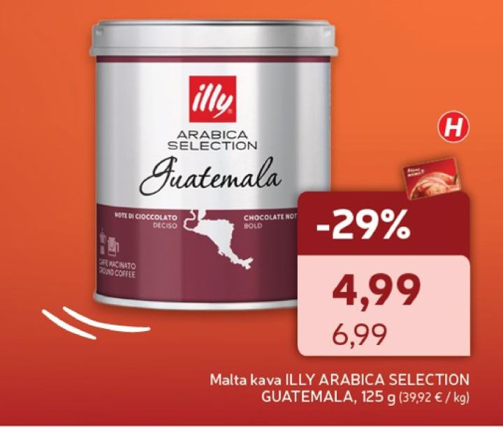 Malta kava ILLY ARABICA SELECTION GUATEMALA, 125 g
