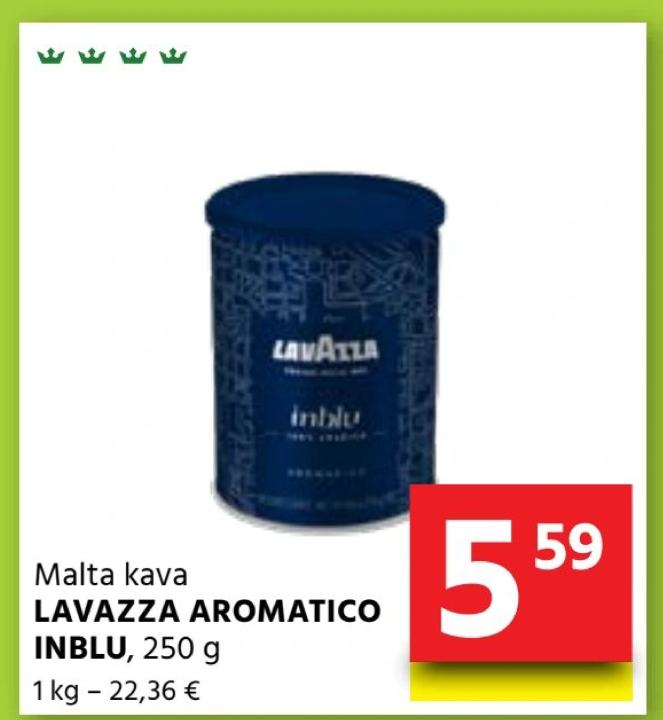 Malta kava LAVAZZA AROMATICO INBLU, 250 g