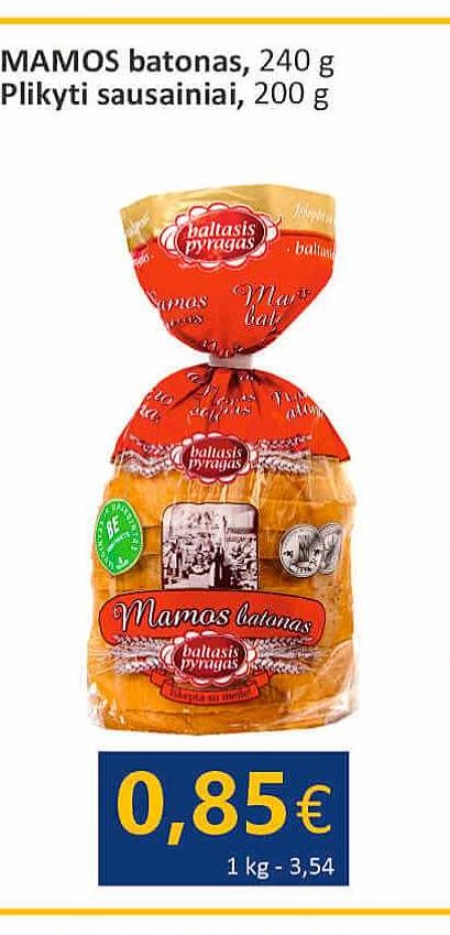 MAMOS batonas, 240 g