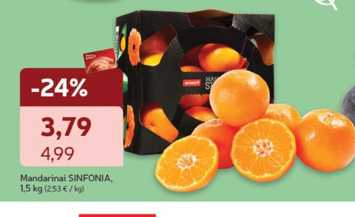 Mandarinai SINFONIA, 1.5 kg