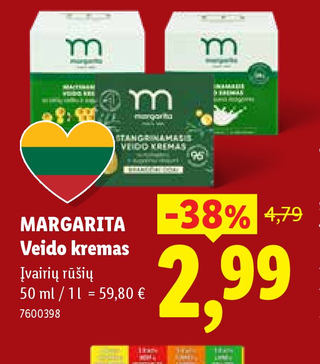MARGARITA Veido kremas, 50 ml