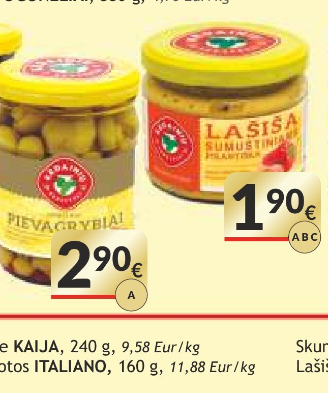 Marinoti PIEVAGRYBIAI Rinktiniai, 480 g