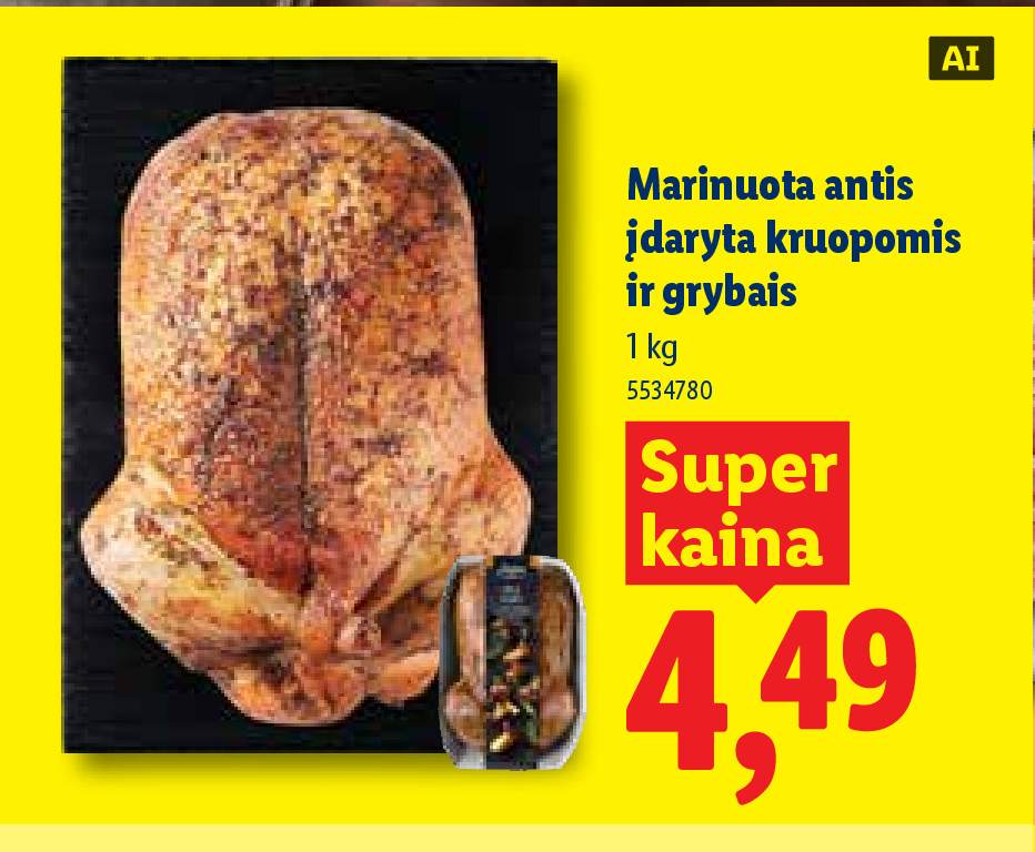 Marinuota antis įdaryta kruopomis ir grybais, 1 kg