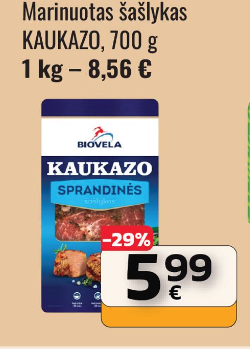 Marinuotas šašlykas KAUKAZO, 700 g