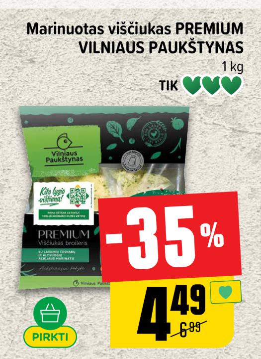 Marinuotas viščiukas PREMIUM VILNIAUS PAUKŠTYNAS, 1 kg