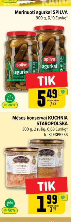Marinuoti agurkai SPILVA, 900 g