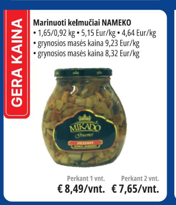 Marinuoti kelmučiai NAMEKO, 0.92 kg