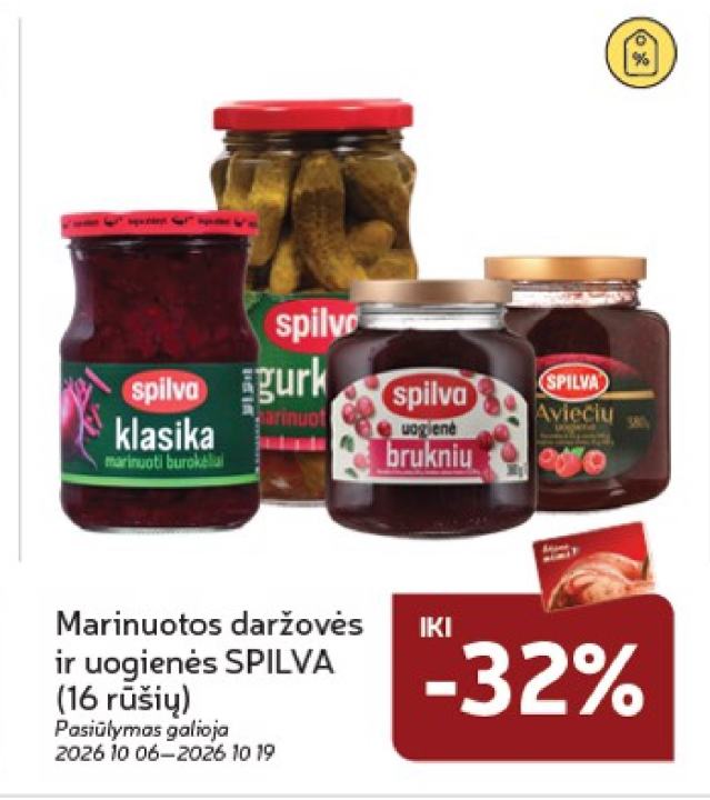 Marinuotos daržovės ir uogienės SPILVA