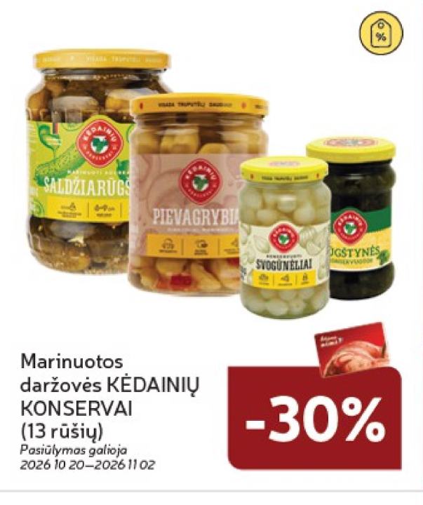 Marinuotos daržovės KĖDAINIŲ KONSERVAI
