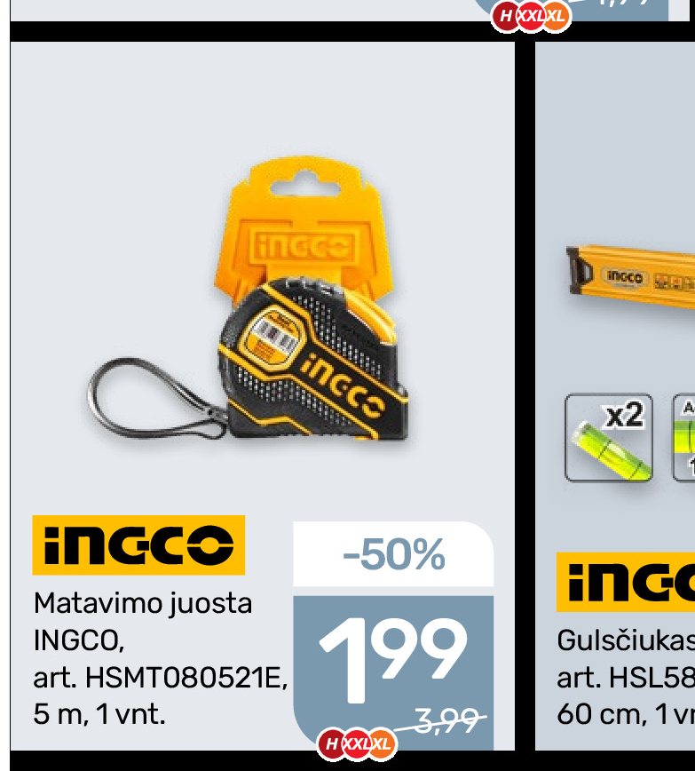 Matavimo juosta INGCO, 5 m