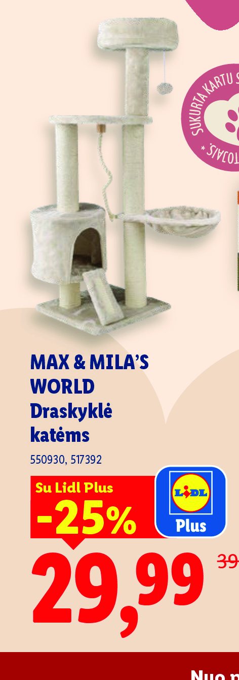 MAX & MILA'S WORLD Draskyklė katėms