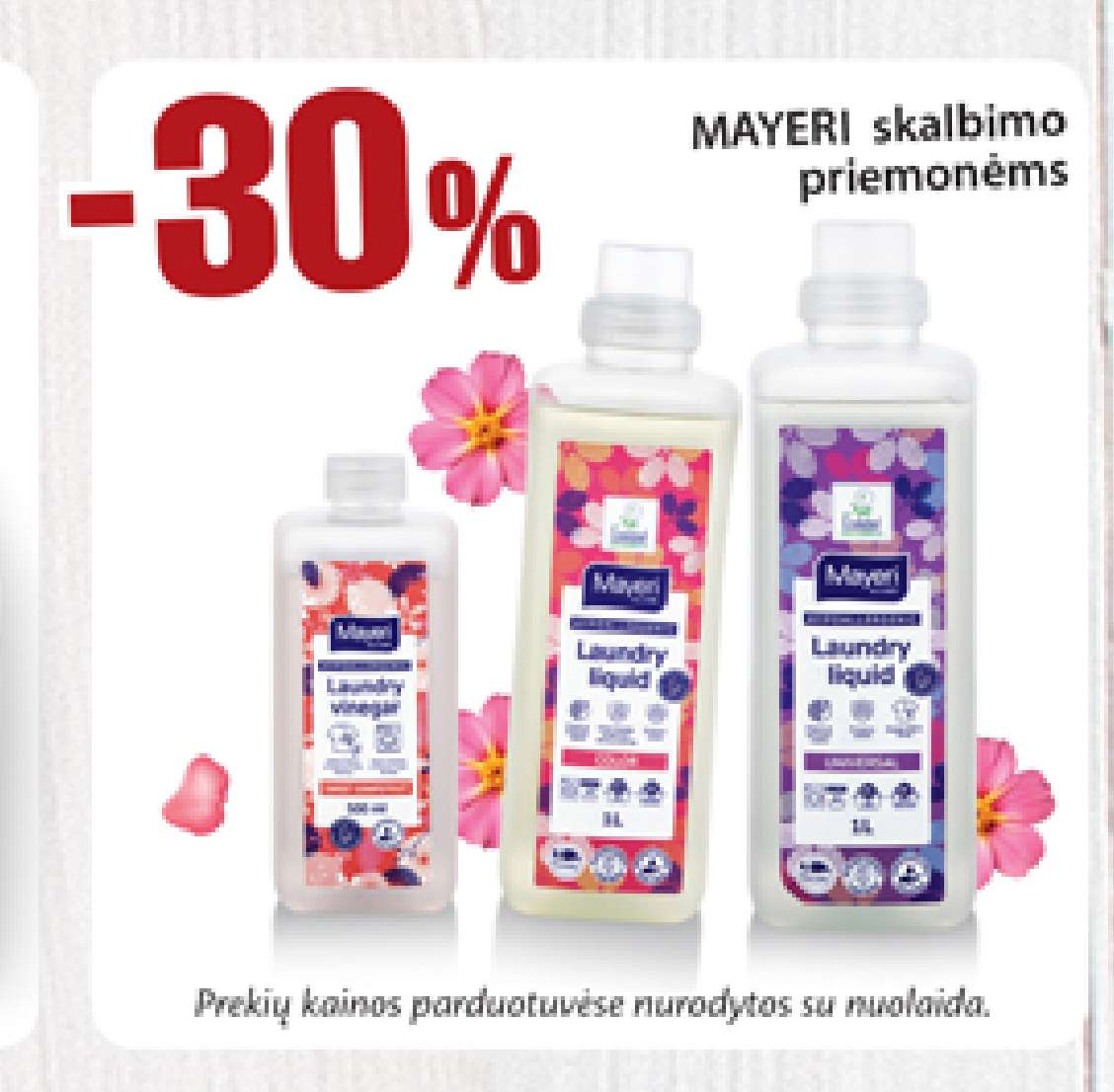 MAYERI skalbimo priemonėms