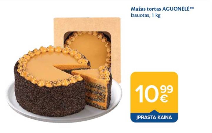 Mažas tortas AGUONĖLĖ, 1 kg