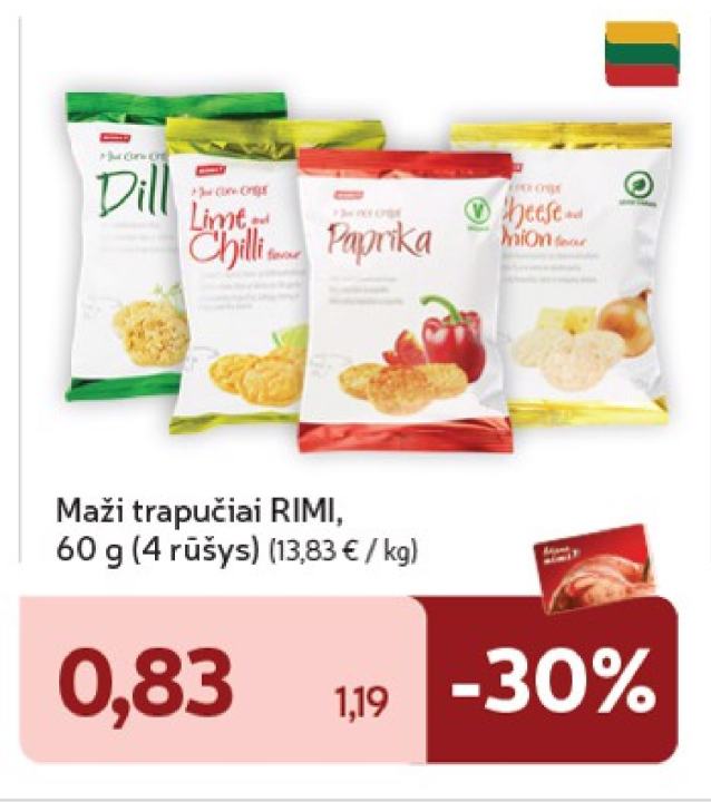 Maži trapučiai RIMI, 60 g