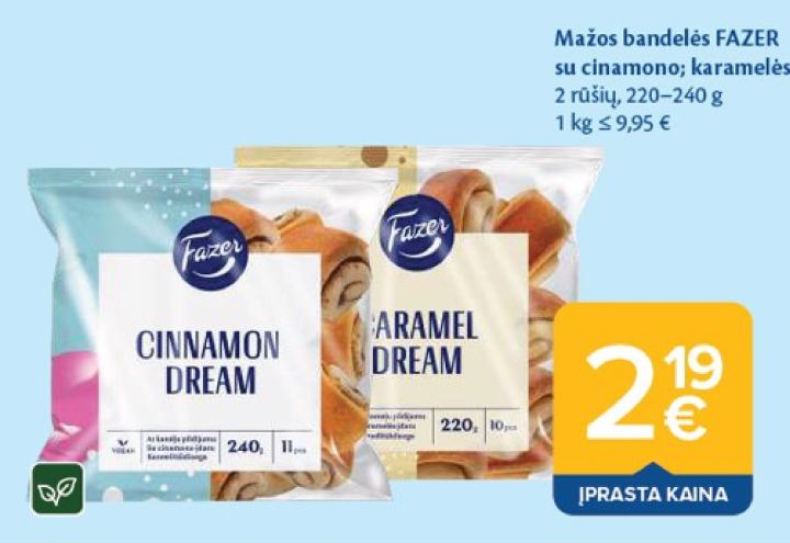 Mažos bandelės FAZER, 240 g
