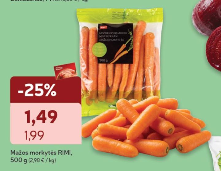 Mažos morkytės RIMI, 500 g
