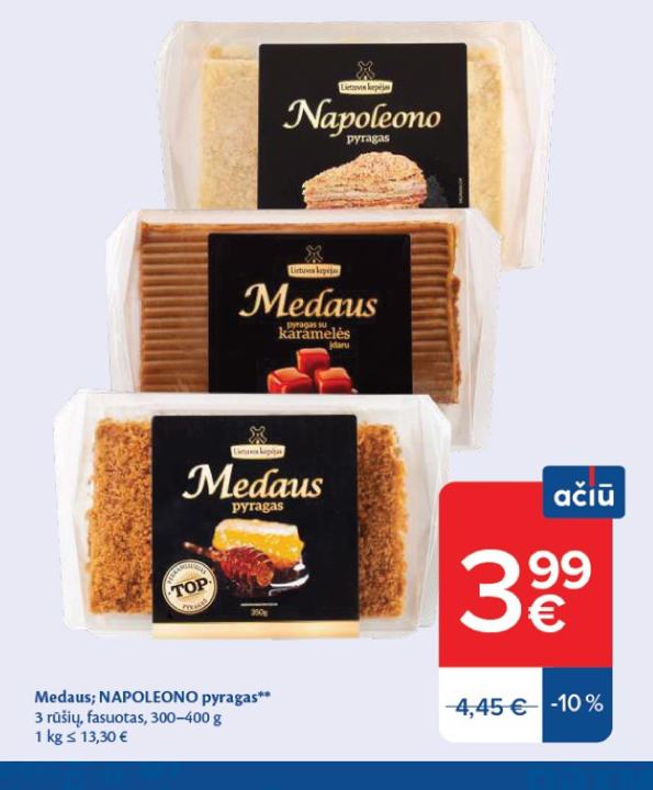 Medaus; NAPOLEONO pyragas, 400 g