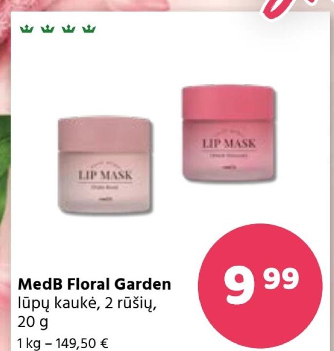MedB Floral Garden lūpų kaukė, 20 g