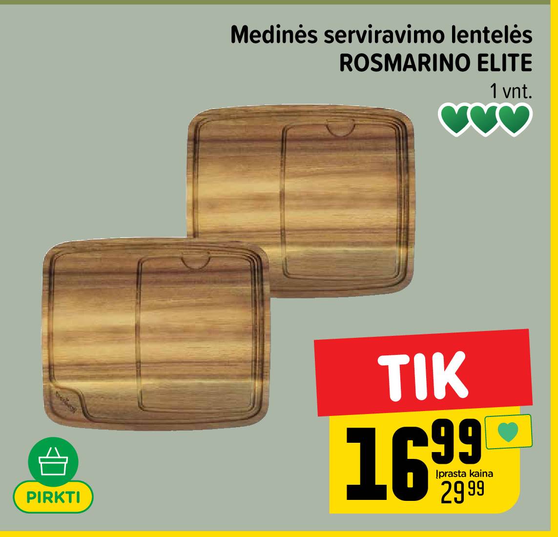 Medinės serviravimo lentelės ROSMARINO ELITE, 1 vnt