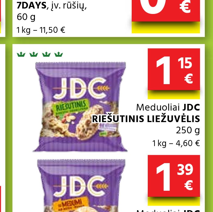 Meduoliai JDC RIEŠUTINIS LIEŽUVĖLIS, 250 g