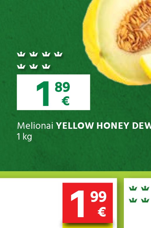 Melionai YELLOW HONEY DEW, 1 kg
