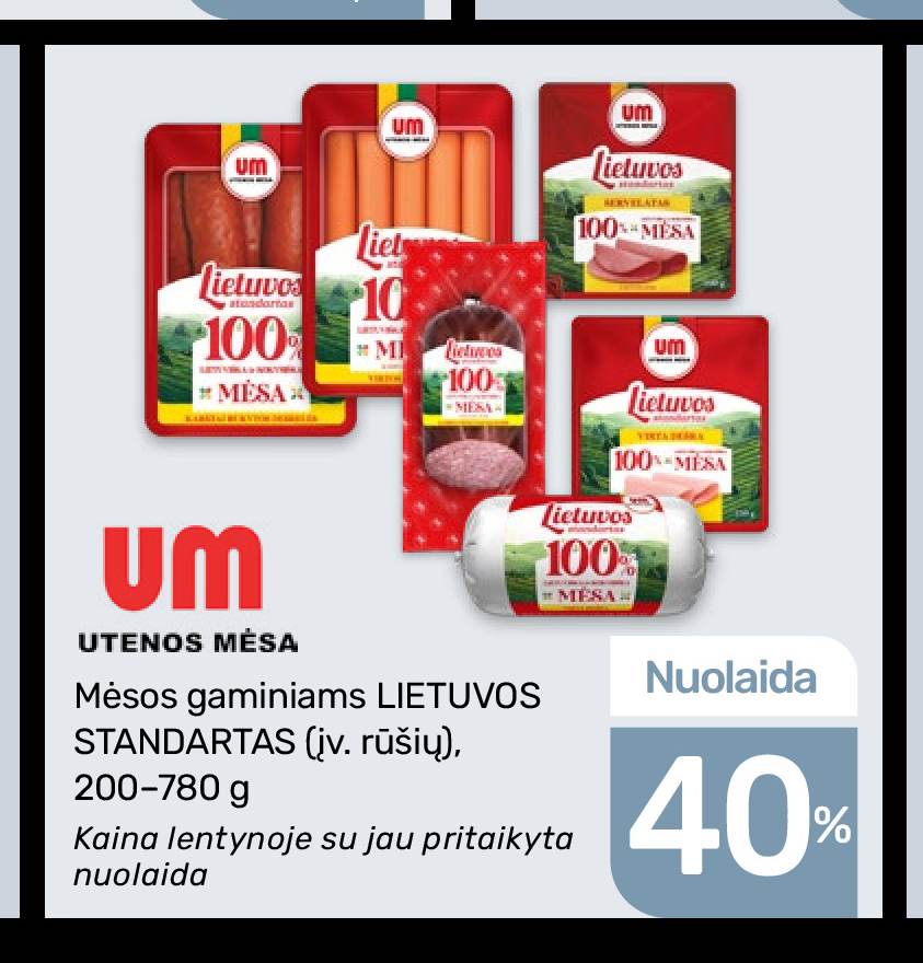 Mėsos gaminiams LIETUVOS STANDARTAS, 780 g
