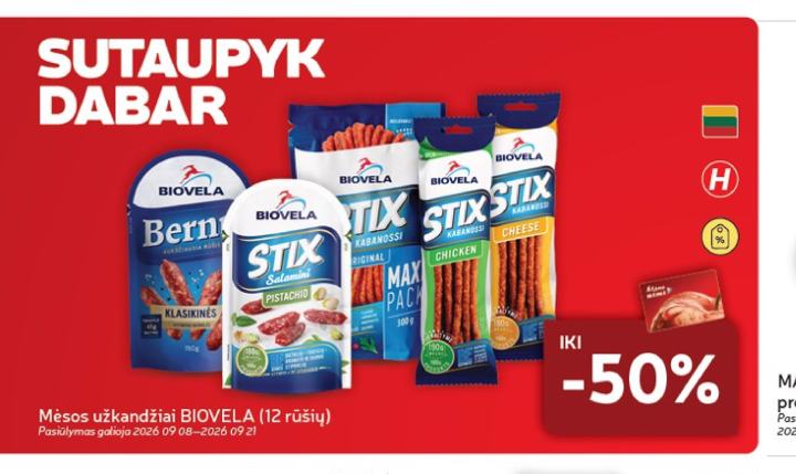 Mėsos užkandžiai BIOVELA