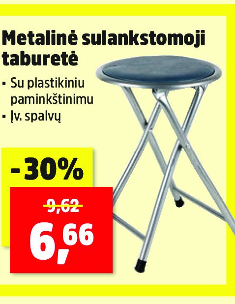 Metalinė sulankstomoji taburetė