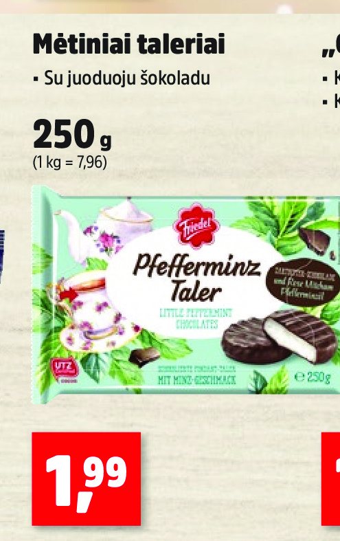 Mėtiniai taleriai, 250 g