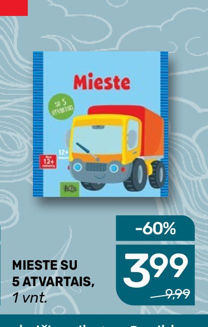 MIESTE SU 5 ATVARTAIS, 1 vnt