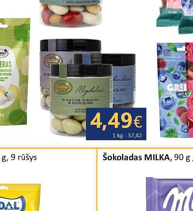 Migdolai su baltuoju šokoladu ir kava / pistacijomis, 120 g