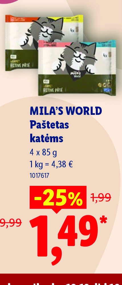 MILA'S WORLD Paštetas katėms, 4 x 85 g