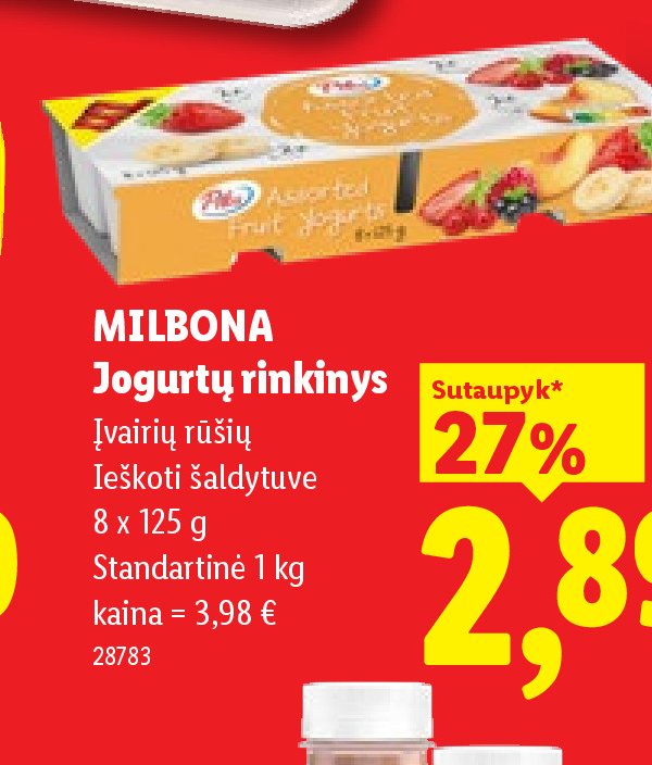 MILBONA Jogurtų rinkinys, 8 x 125 g