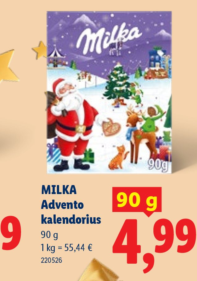 MILKA Advento kalendorius, 90 g