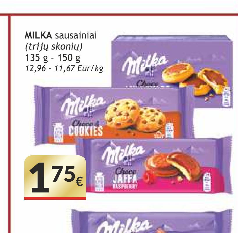 MILKA sausainiai, 135 g - 150 g