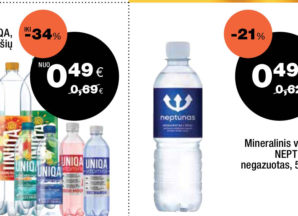 Mineralinis vanduo NEPTŪNAS, 500 ml