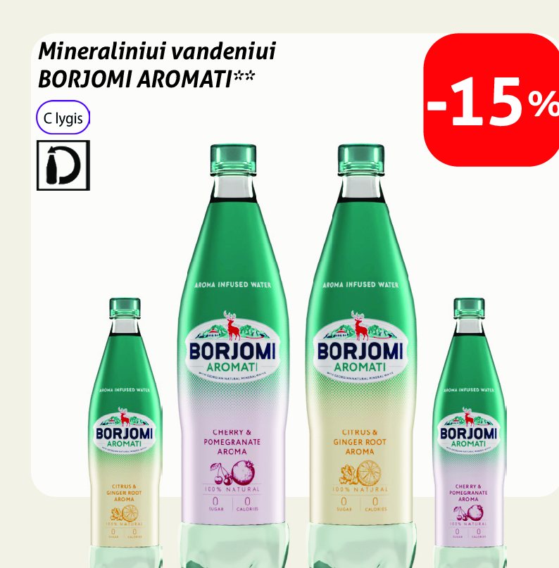 Mineraliniui vandeniui BORJOMI AROMATI