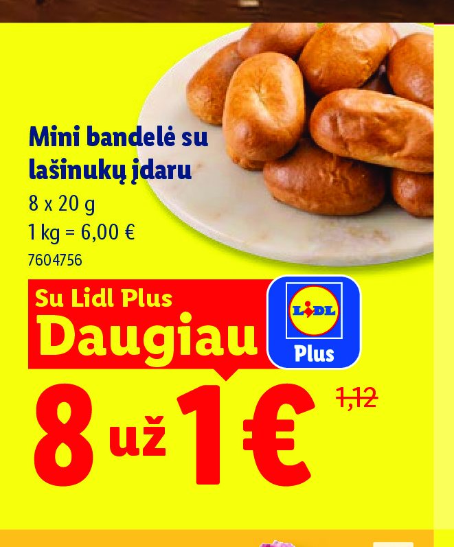 Mini bandelė su lašinukų įdaru, 8 x 20 g