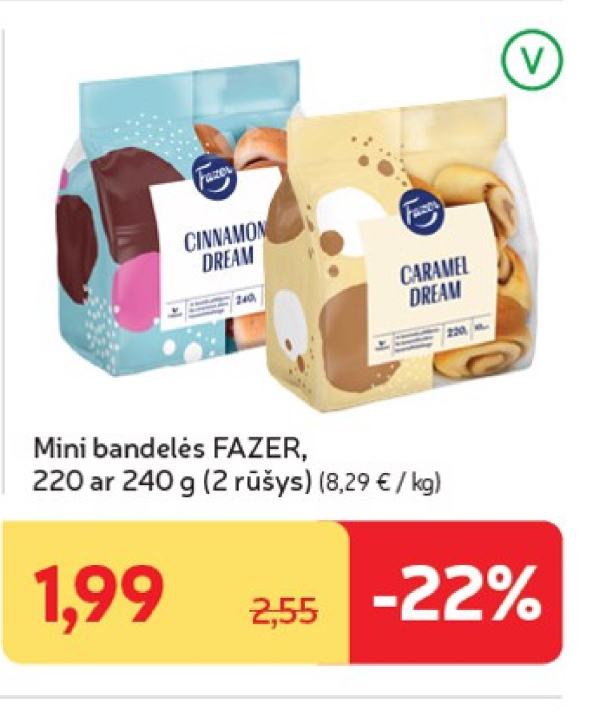 Mini bandelės FAZER, 240 g