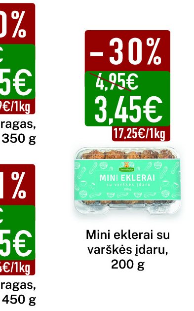 Mini eklerai su varškės įdaru, 200 g